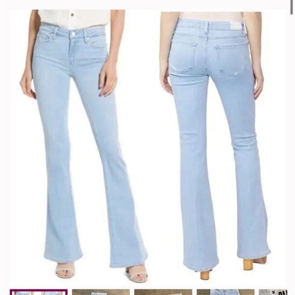 EUC Paige Lou Lou mid-rise flare jeans - women’s size 28 - Picture 2 of 13